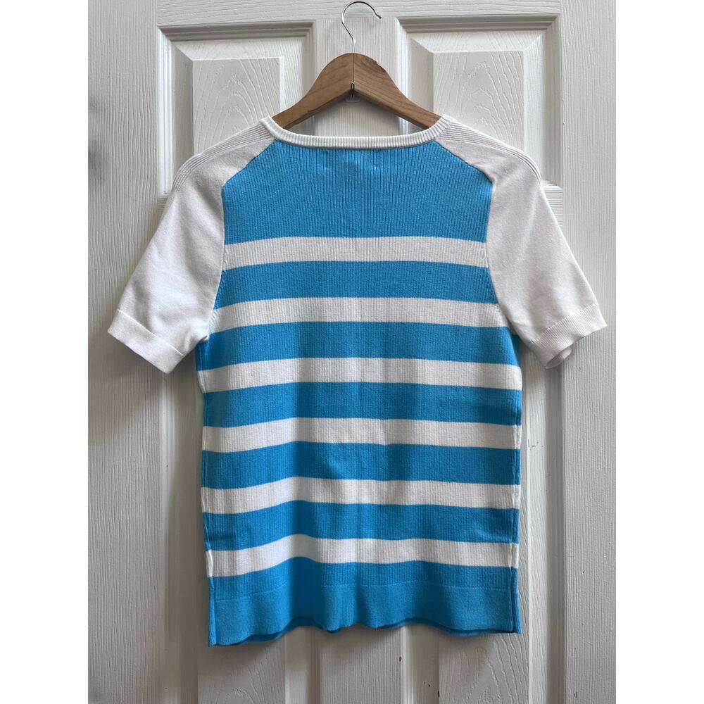 Vintage Lauren Ralph Lauren Active Knit Short Sleeve Sweater Top Medium - Picture 4 of 12